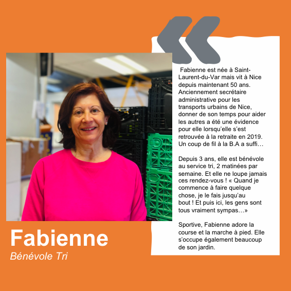 Fabienne, bénévole à la BA06